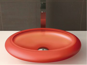 STONE - Countertop oval single washbasin by Glass Design - view 3